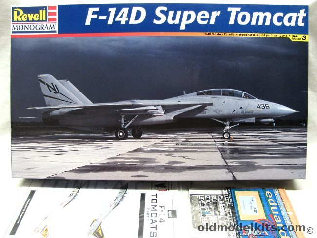 Revell 1/48 Grumman F-14D Super Tomcat + Edaurd PE + Eagle Strike Decals, 85-4729 plastic model kit